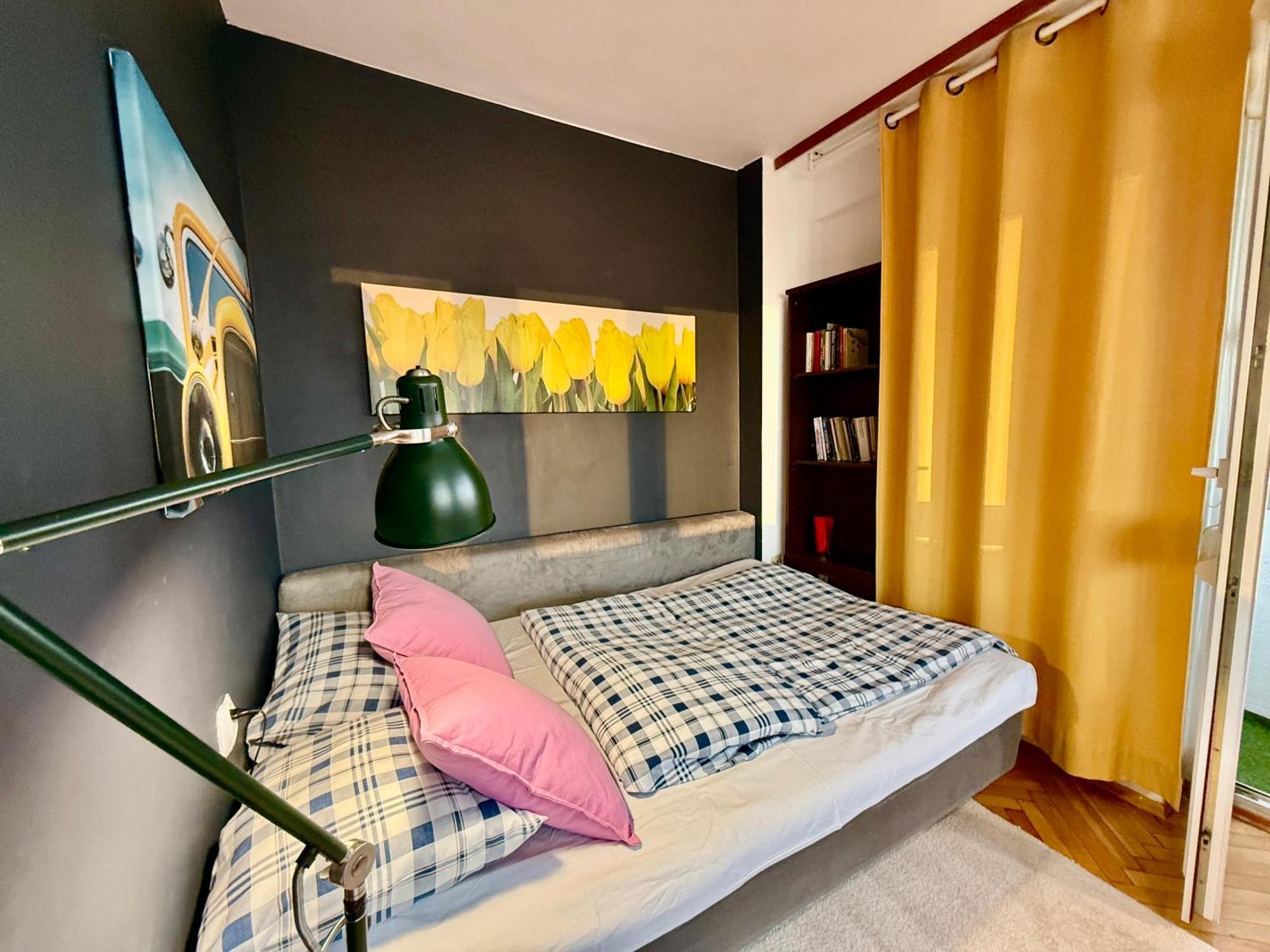 Super Apartment Yellow 2X Metro Fast Wifi 1 Gbs Netflix Panorama Miasta Warsaw Exterior photo